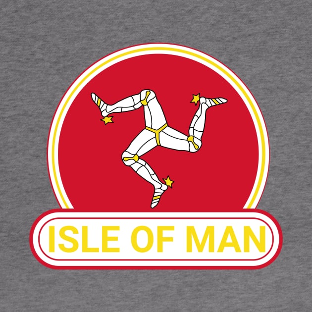 Isle of Man Country Badge - Isle of Man Flag by Yesteeyear